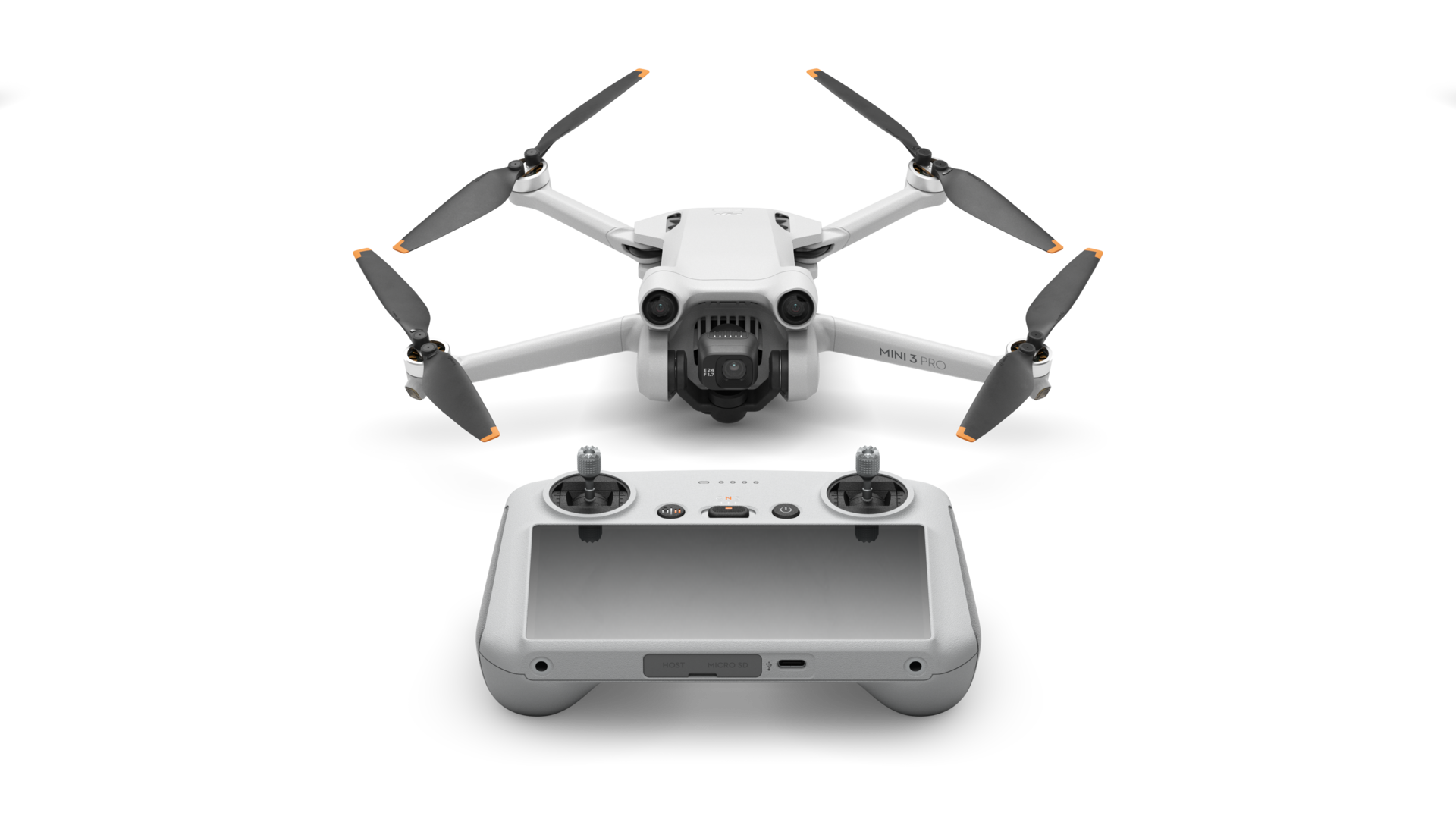 Mini drone DJI Mini 3 Pro RC Plus Fly More Combo con cámara 4K blanco  5.8GHz 3 baterías