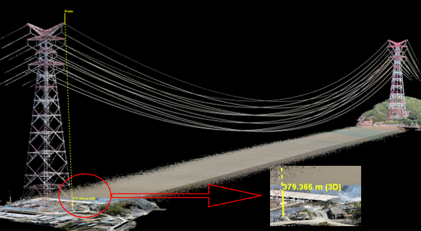 Nube ptos Zenmuse L3 - Torre Electrica de 379 m